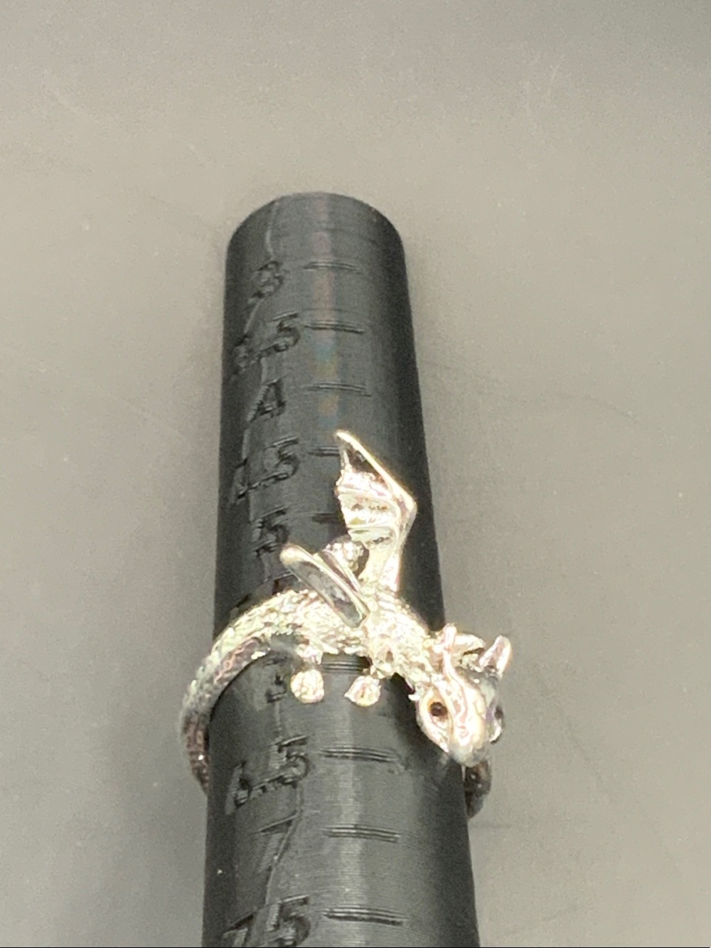 Silver Dragon Reptile Ring - Silver Color